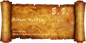 Bohus Vulfia névjegykártya